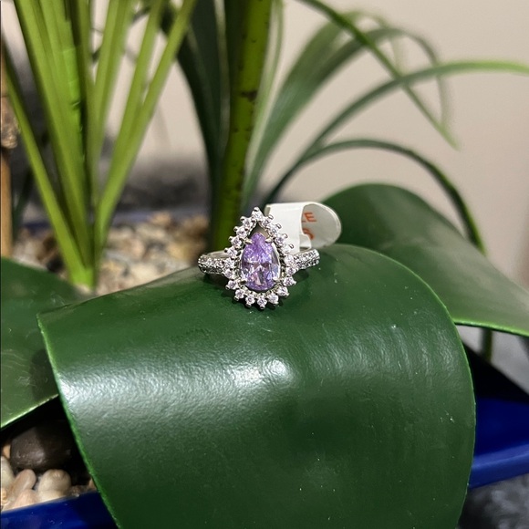 Bomb Party Jewelry - Bomb Party Women's Ring Lavender Topaz Cubic Zirconia NWT retail$128 size:6
